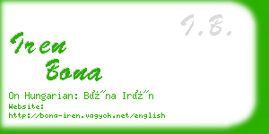 iren bona business card